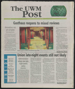 Gasthaus Reopens to Mixed Reviews Union Late-Night Events Still Not Likely