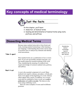 Key Concepts of Medical Terminology