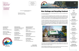 New Garbage and Recycling Contract