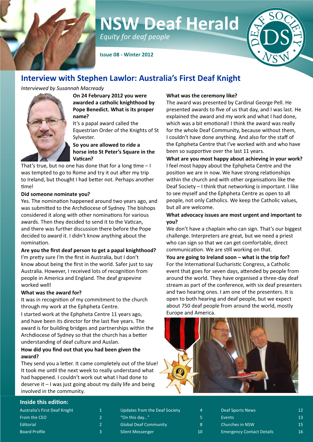 NSW Deaf Herald Equity for Deaf People