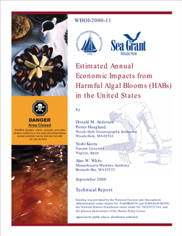Estimated Annual Economic Impacts from Harmful Algal Blooms (Habs) in the United States