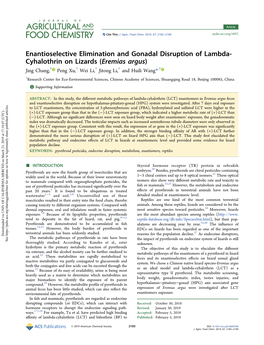 Enantioselective Elimination and Gonadal Disruption of Lambda