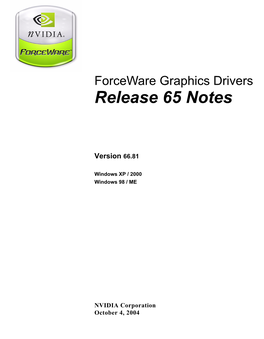 Release 65 Notes