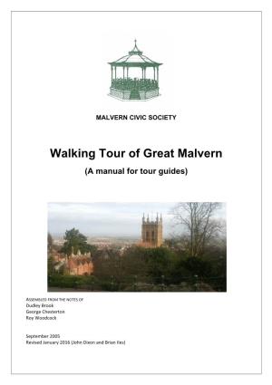Walking Tour of Great Malvern (A Manual for Tour Guides)