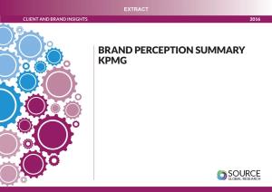 KPMG Brand Perceptions 2016