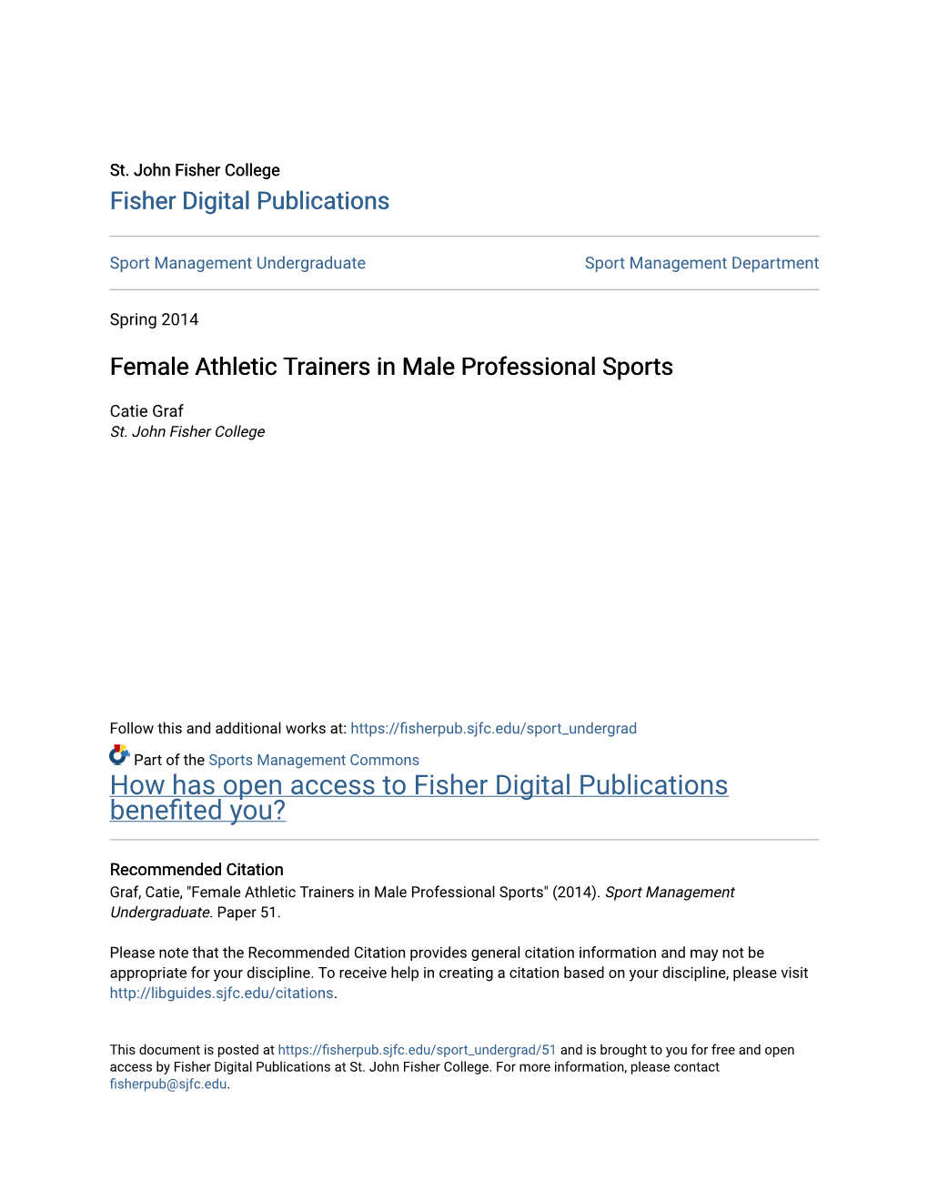 Female Athletic Trainers in Male Professional Sports