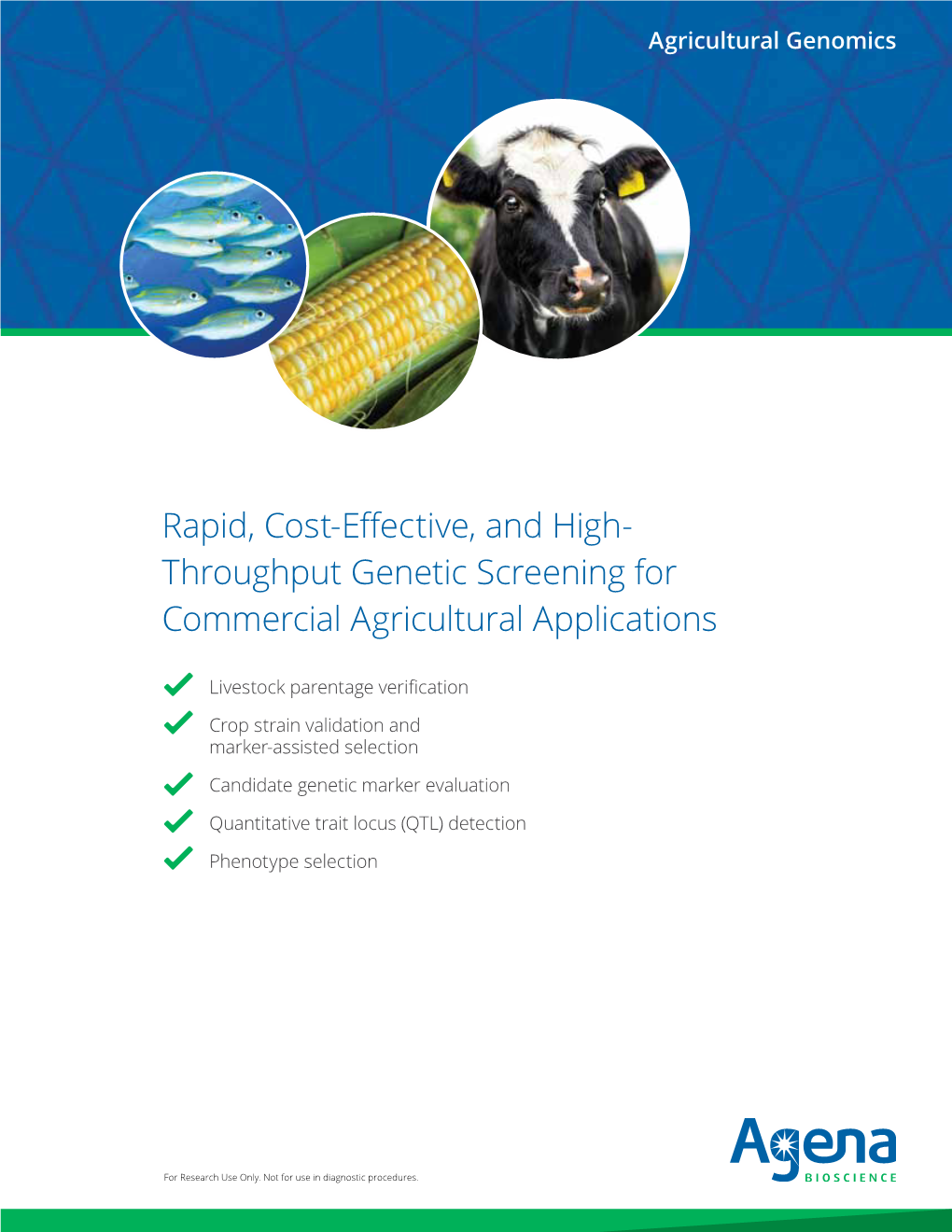 Throughput Genetic Screening for Commercial Agricultural Applications