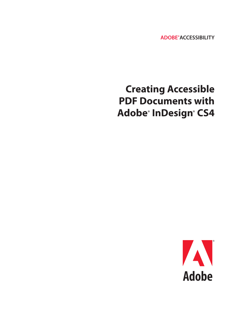 Creating Accessible PDF Documents with Adobe Indesign