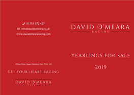 David O'meara Yearlings for Sale Booklet 2019