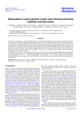 Near-Infrared Luminosity Relations and Dust Colors L