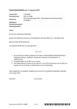 “Doelmatigheid Afvalstoffenheffing in De KOMSED”(DOC-18-116280)