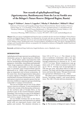 New Records of Aphyllophoroid Fungi (Agaricomycetes, Basidiomycota) from the Les Na Vorskle Area of the Belogor'e Nature