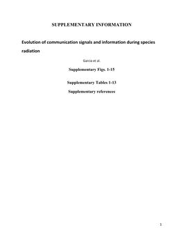 SUPPLEMENTARY INFORMATION Evolution Of