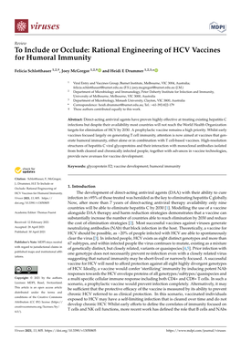 Rational Engineering of HCV Vaccines for Humoral Immunity