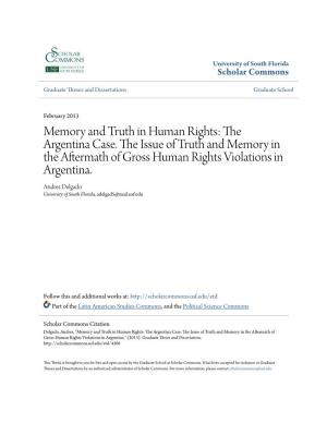 Memory and Truth in Human Rights: the Argentina Case
