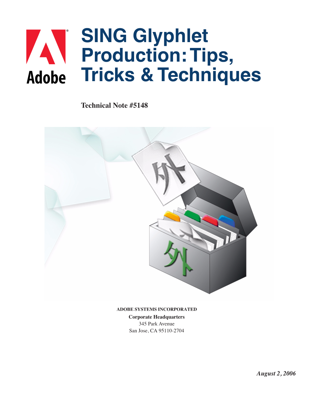 Adobe Tech Note #5148