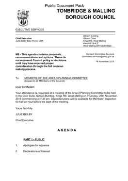 (Public Pack)Agenda Document for Area 3 Planning Committee, 26/11/2015 19:30