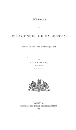 Report on the Census of Calcutta