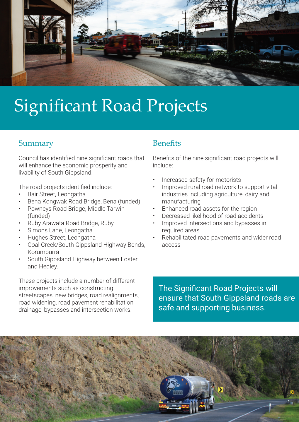 Significant Road Projects