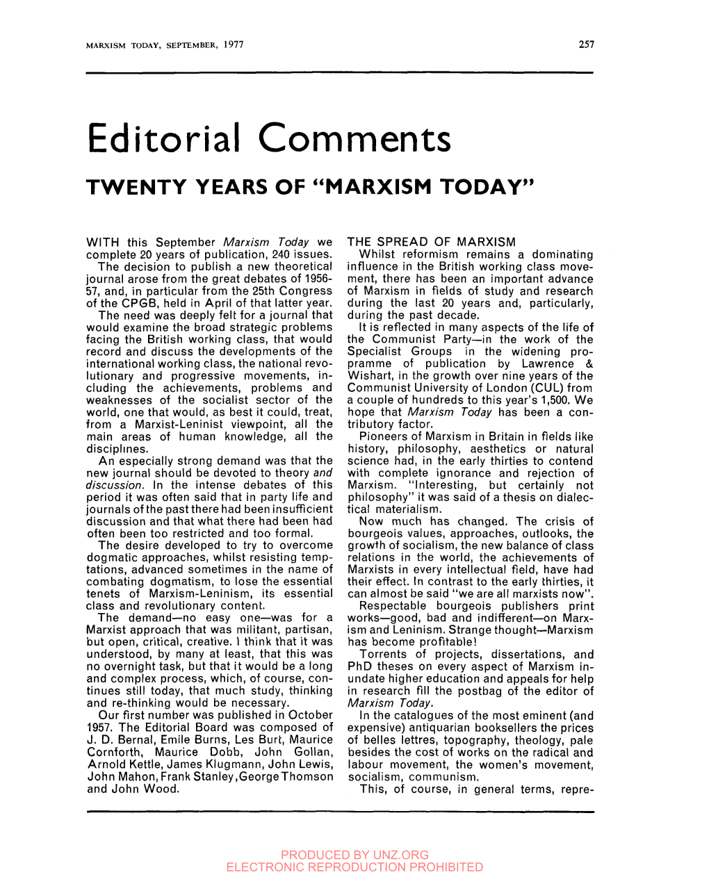 Marxism Today, September, 1977 257