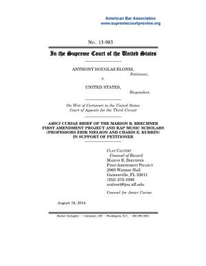 13-983 Brief for the Marion B. Brechner First
