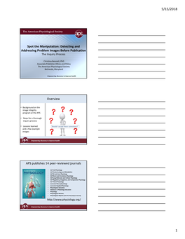 Spot the Manipulation: Detecting and Addressing Problem Images Before Publication the Inquiry Process