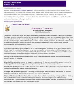 Quandary of Comparison by Clifton Kelly, MS, Mdiv, LMHC WWAMI-Seattle Counselor