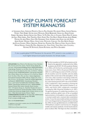 The NCEP Climate Forecast System Reanalysis