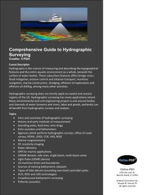 Comprehensive Guide to Hydrographic Surveying Credits: 5 PDH
