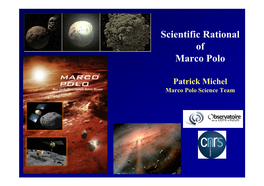 Scientific Rational of Marco Polo