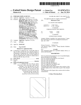 (12) United States Design Patent (10) Patent No.: US D707,675S Akana Et Al