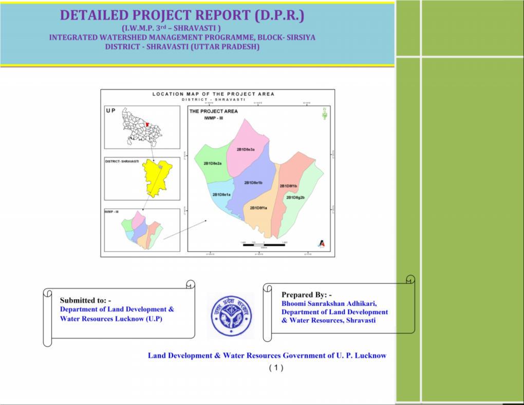 Detailed Project Report (D.P.R.) (I.W.M.P