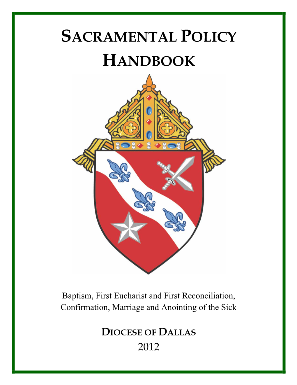 Sacramental Policy Handbook