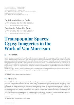 Transpopular Spaces: Gypsy Imagineries in the Work of Van