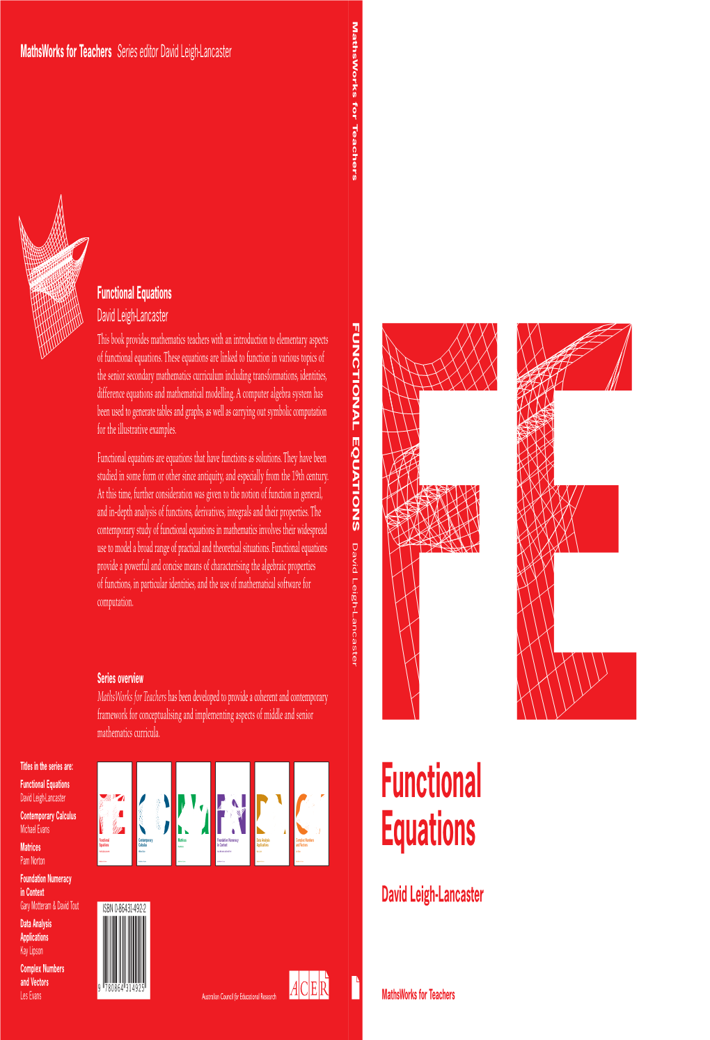 Functional Equations David Leigh-Lancaster Mathsworks For