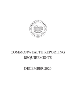 Commonwealth Reporting Requirements December 2020