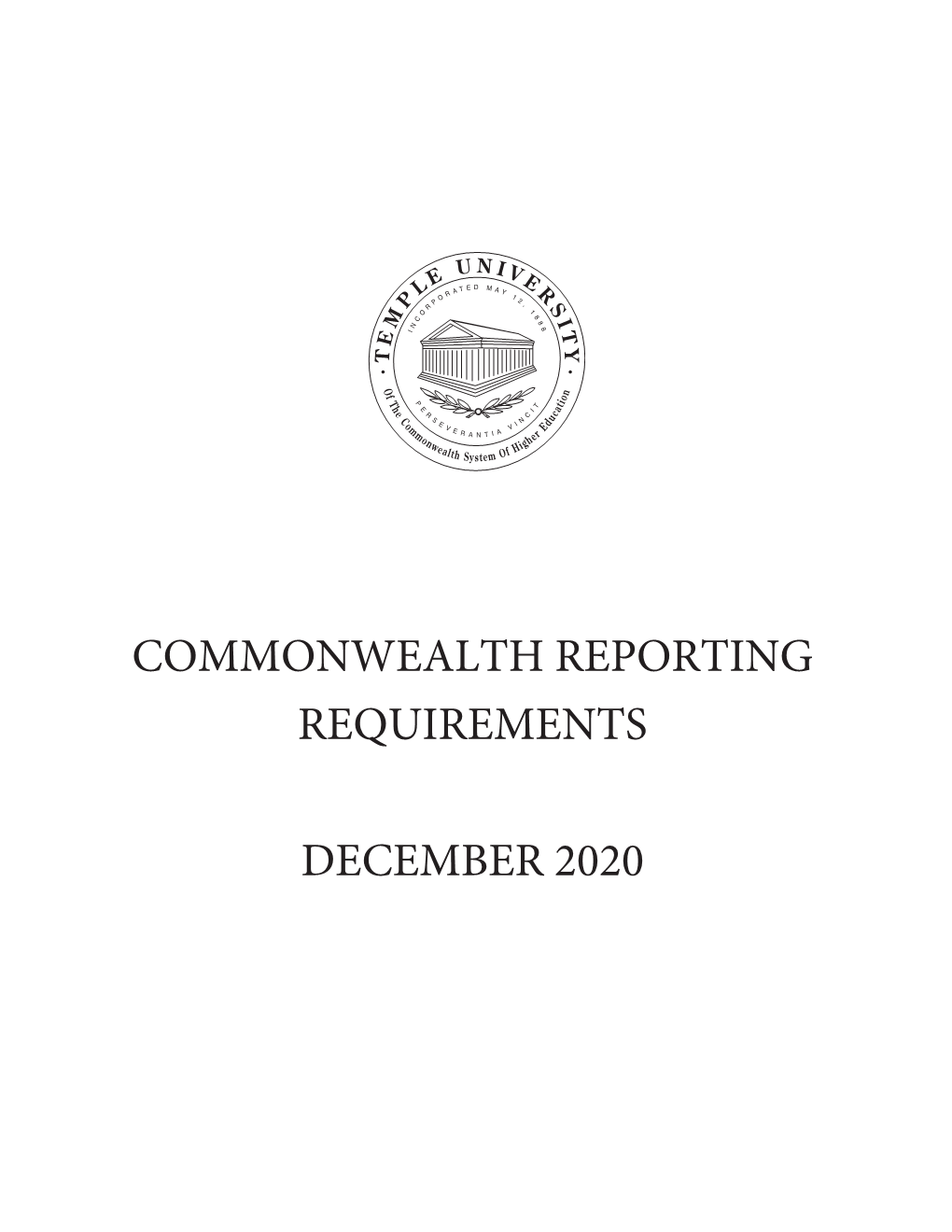 Commonwealth Reporting Requirements December 2020