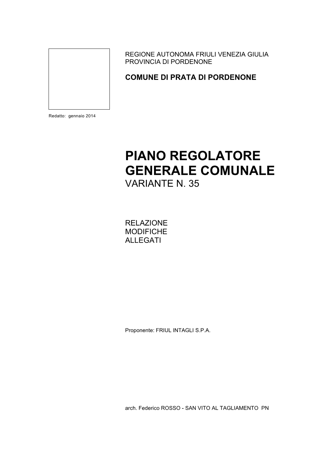 Piano Regolatore Generale Comunale Variante N