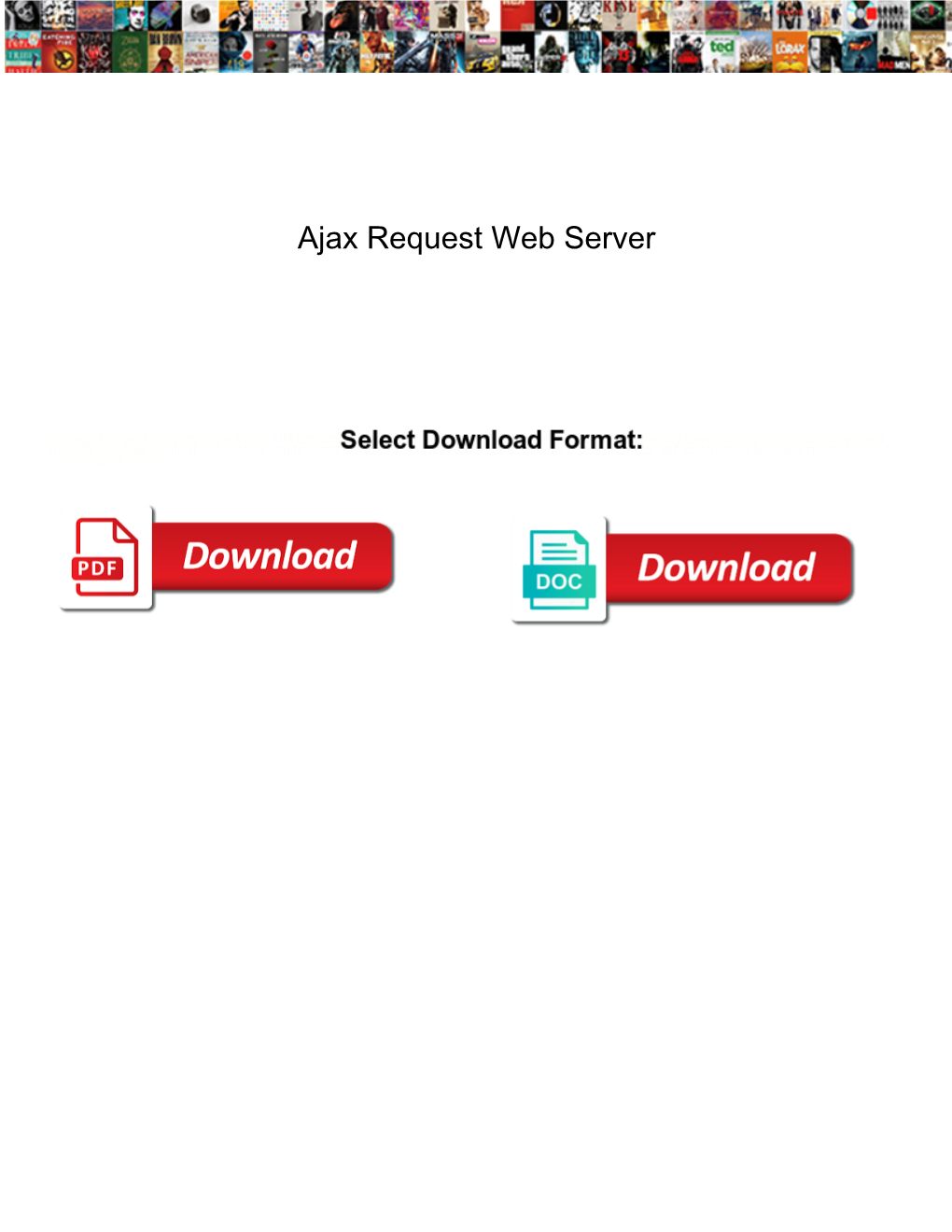 Ajax Request Web Server