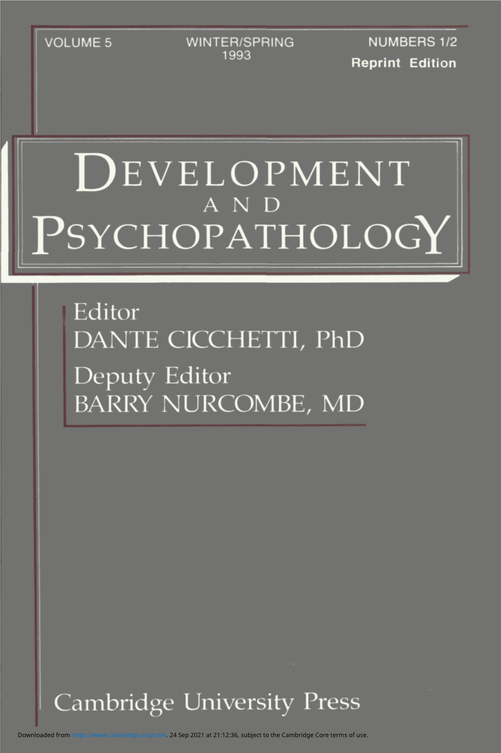 Developmen Psychopathology