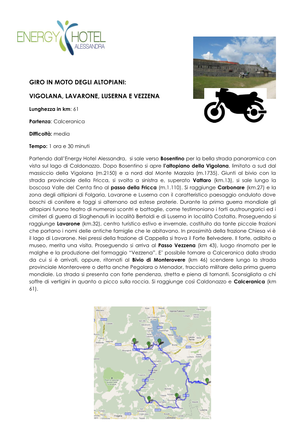 Giro in Moto Degli Altopiani: Vigolana, Lavarone