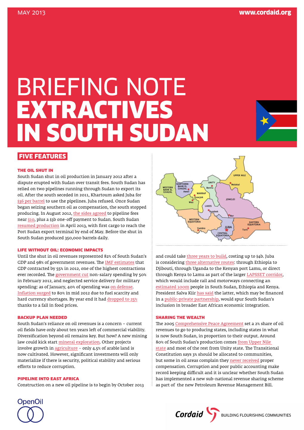 Briefing Note EXTRACTIVES in SOUTH SUDAN