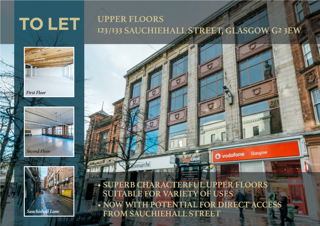 To Let Upper Floors 123/133 Sauchiehall Street