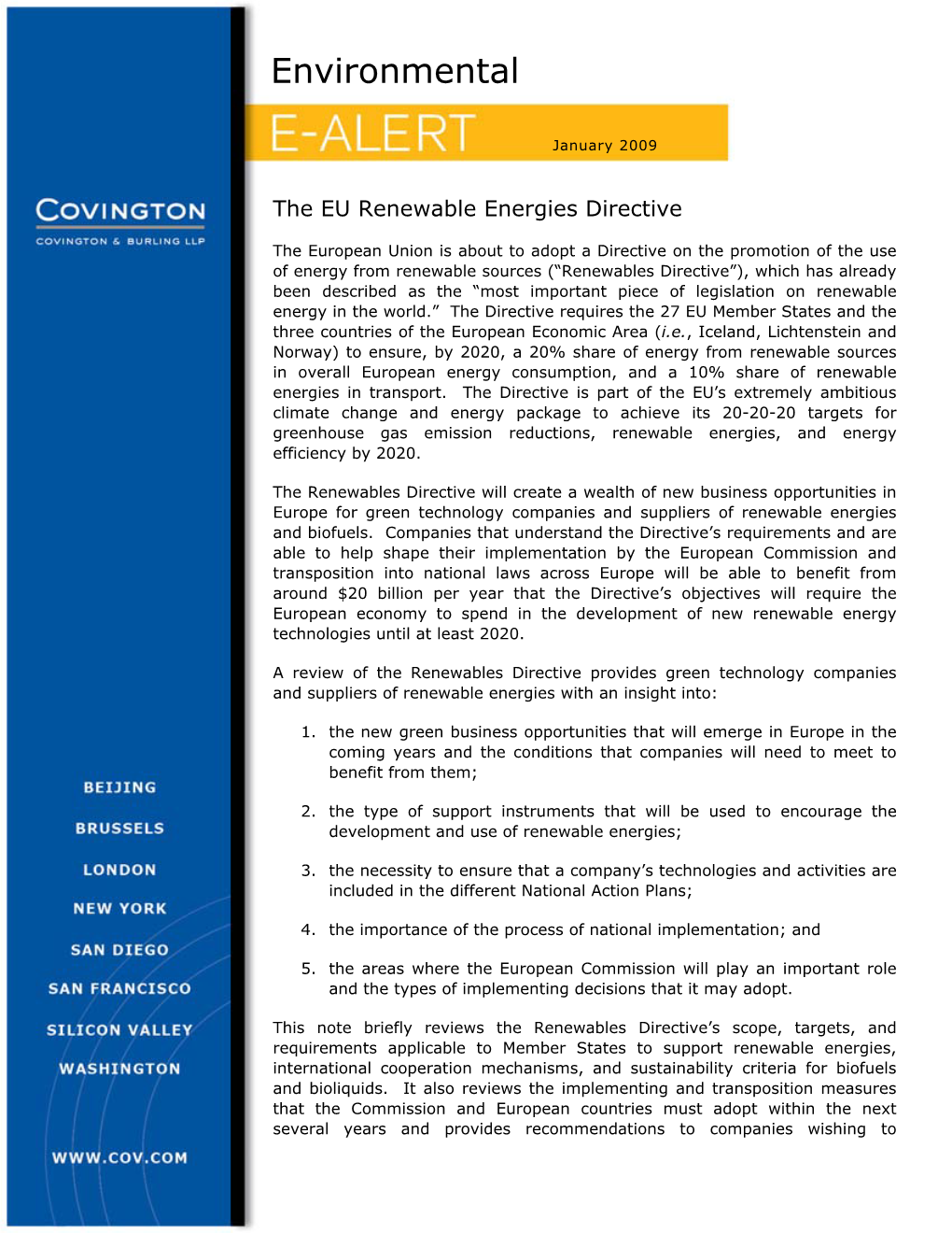 EU Renewable Energies Directive