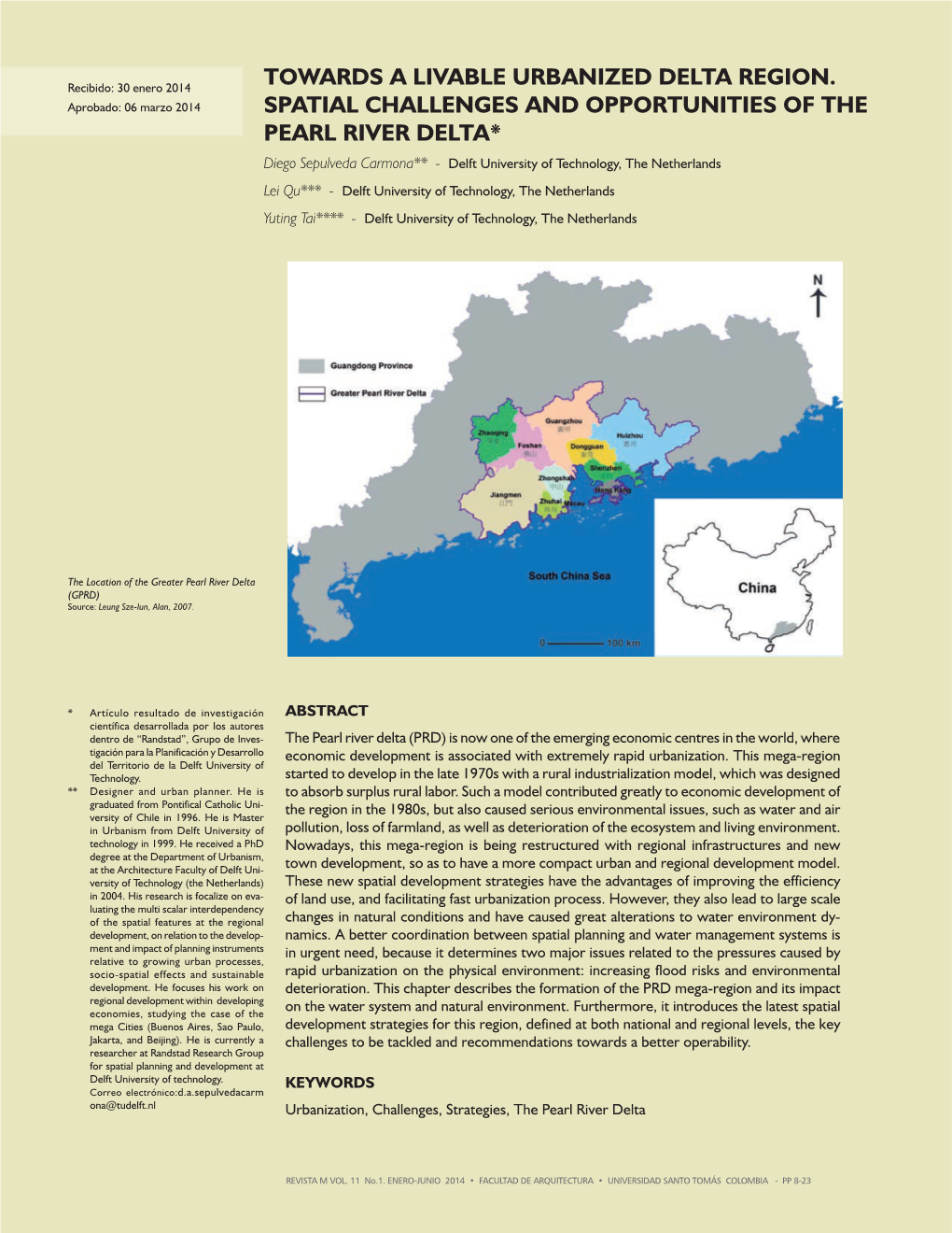 Towards a Livable Urbanized Delta Region. Spatial Challenges And