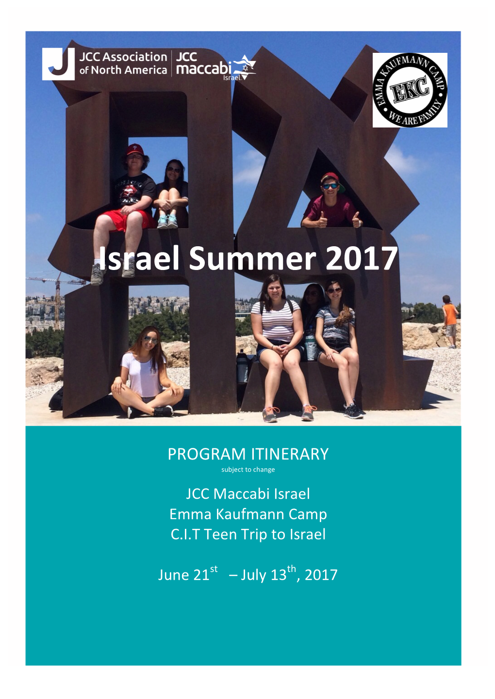 Israel Summer 2017