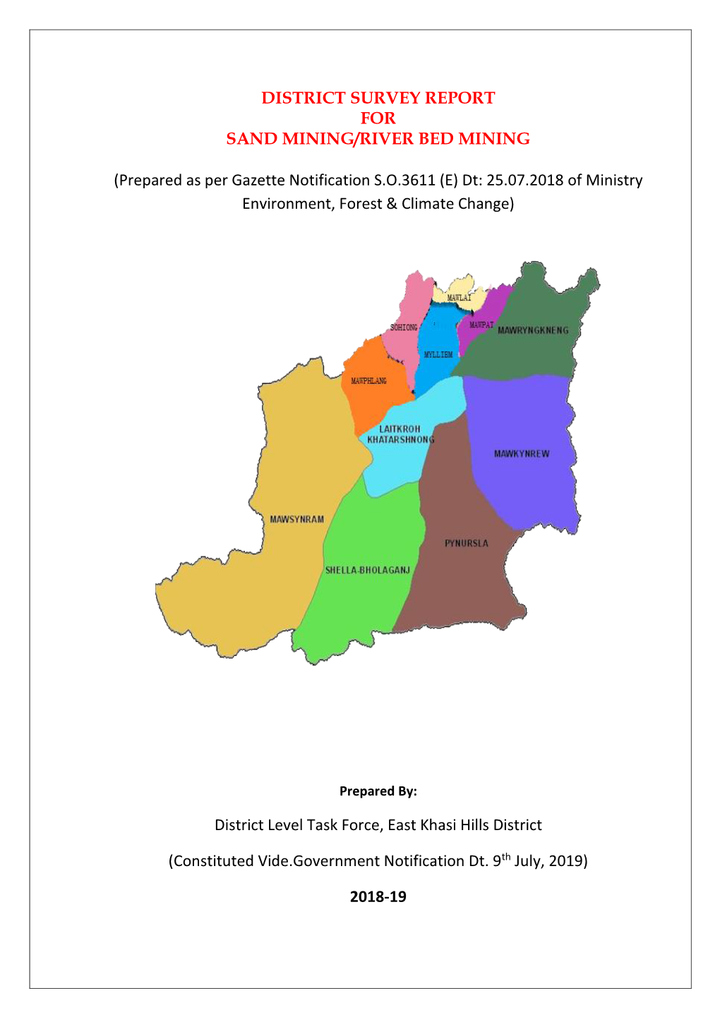 District Survey Report for Sand Mining/River Bed Mining