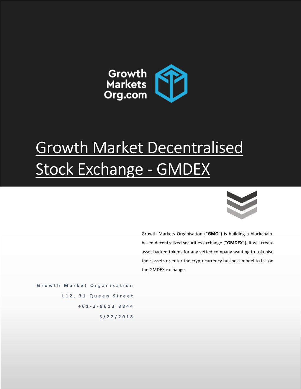 Growth Market Decentralised Stock Exchange