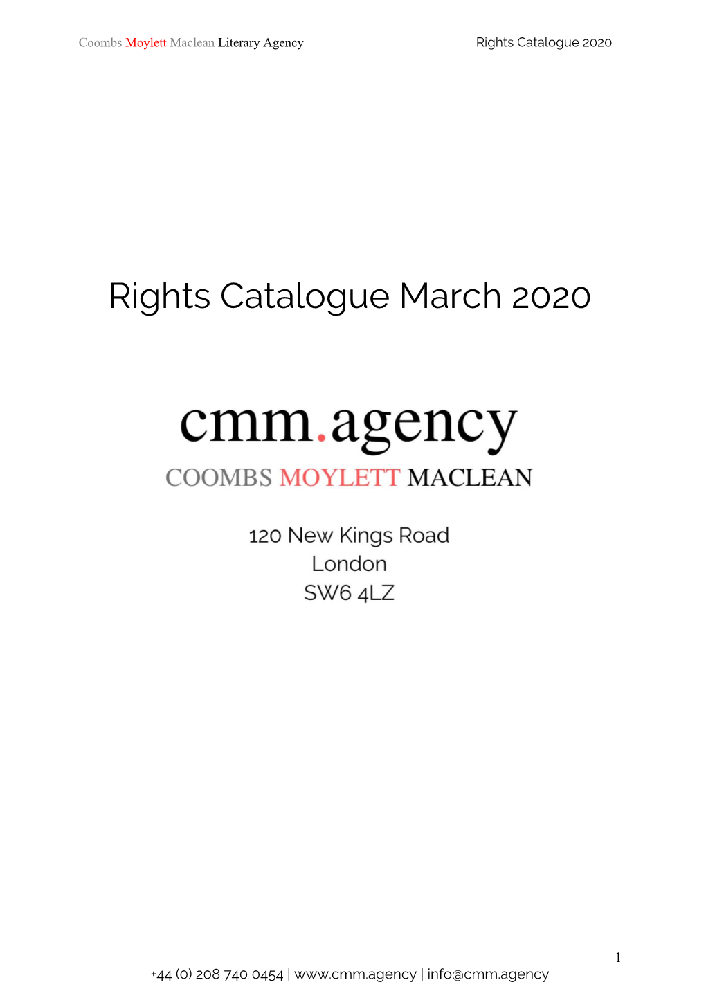 Rights Catalogue March 2020