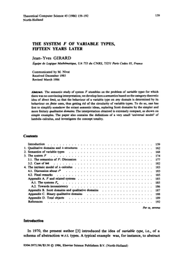 The System F of Variable Types, Fifteen Years Later